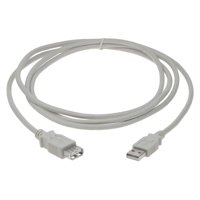 SF Cable 3 feet USB 2.0 A Male to A Female Extension Cable - Off- White
