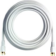 Wideskall 25 feet 18 Gauge RG6 Double Shielded Coaxial Cable Gold Plated Connector (White)