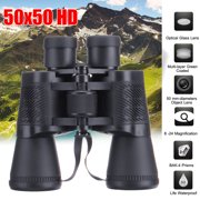 50x50HD/40x60mm/BAK4 Prisms Offe/Night Military Army Zoom Powerful Folding Binoculars Optics Hunting Camping with Storage Bag  Cleaning cloth (Black)