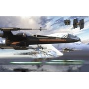 Star Wars New X-Wing model cruising over a lake to attack the Empire Rolled Canvas Art - Kurt MillerStocktrek Images (17