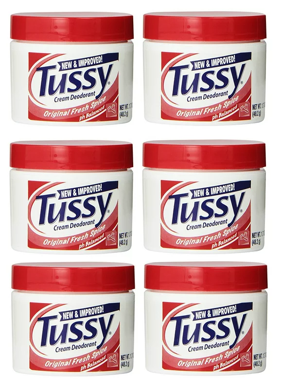 Tussy Deodorant Cream, Original - 1.7 Oz (6 Pack)