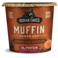 Kodiak Cakes Minute Muffins, Pumpkin Dark Chocolate, 2.36 Ounce (Pack of 12) (Packaging May Vary)