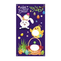 Easter Toss Game with 3 Bean Bags, Easter Bunny Party Game for Kids Adults Family Easter Party Supplies and Easter Decorations