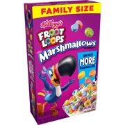 Kellogg's Froot Loops Breakfast Cereal, Original with Marshmallows, Family Size, Low Fat Food, 18.7oz