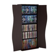 Atlantic 35" Venus Small Media Storage Shelf & Cabinet (198 CDs, 88 DVDs, 180 BluRays), Espresso