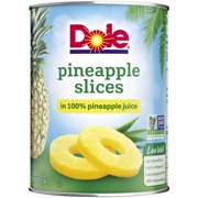 (3 Pack) Dole Pineapple Slices in 100% Pineapple Juice 20 oz. Can