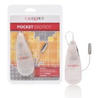 CalExotics Pocket Exotics Heated Warming Multi-Speed Whisper Bullet Vibrator - Silver