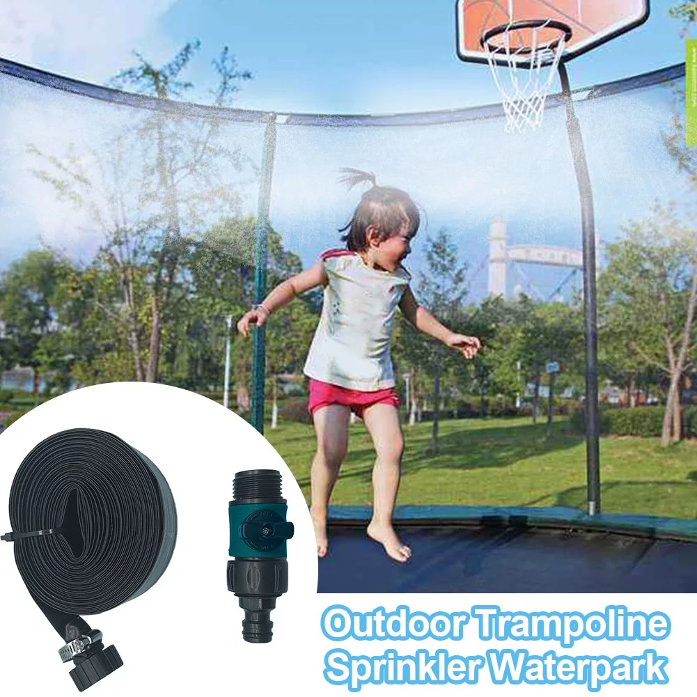 image 4 of Trampoline Water Sprinkler Trampoline Sprinkler Hose for Boys Girls Adults Outdoor Water Party Games Fun Summer Water Party