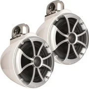 Wet Sounds 2) ICON 8 Fixed Clamp Tower Speakers - Pair White