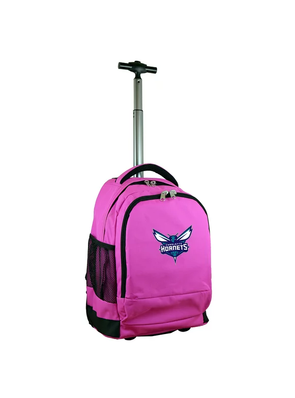MOJO Pink Charlotte Hornets 19'' Premium Wheeled Backpack