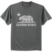 White California bear t-shirt Big and Tall tee for men