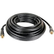 Wideskall 100 Feet 18 Gauge RG6 Double Shielded Coaxial Cable with Gold Plated Connector (Black)