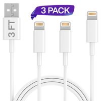 iPhone Charger Lightning Cable Set Infinite Power, 3 Pack 3FT USB Cable, For Apple iPhone Xs, Xs Max, XR, X, 8, 8 Plus, 7, 7 Plus, 6S, 6S Plus,iPad Air, Mini, iPod Touch, Case, Charging Cord