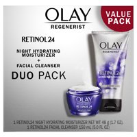 Olay Retinol 24 Duo Pack, Cleanser 5.0 fl oz, Moisturizer 1.7 oz
