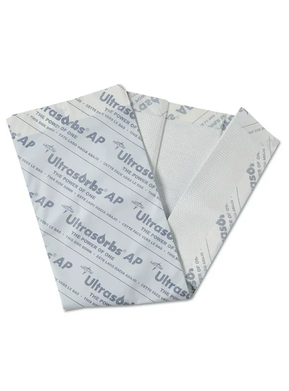 Medline ULTRSORB3136 Ultrasorbs AP 31 in. x 36 in. Underpads - White (10/Pack)
