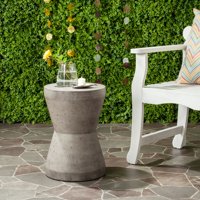 Safavieh Torre Outdoor Modern Concrete Accent Table - Dark Grey