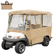 VEVOR Golf Cart Enclosure, 4-Person Golf Cart Cover, 4-Sided Fairway Deluxe, 300D Waterproof Driving Enclosure with Transparent Windows, Fit for EZGO, Club Car, Yamaha Cart (Roof Up to 78.7"L)