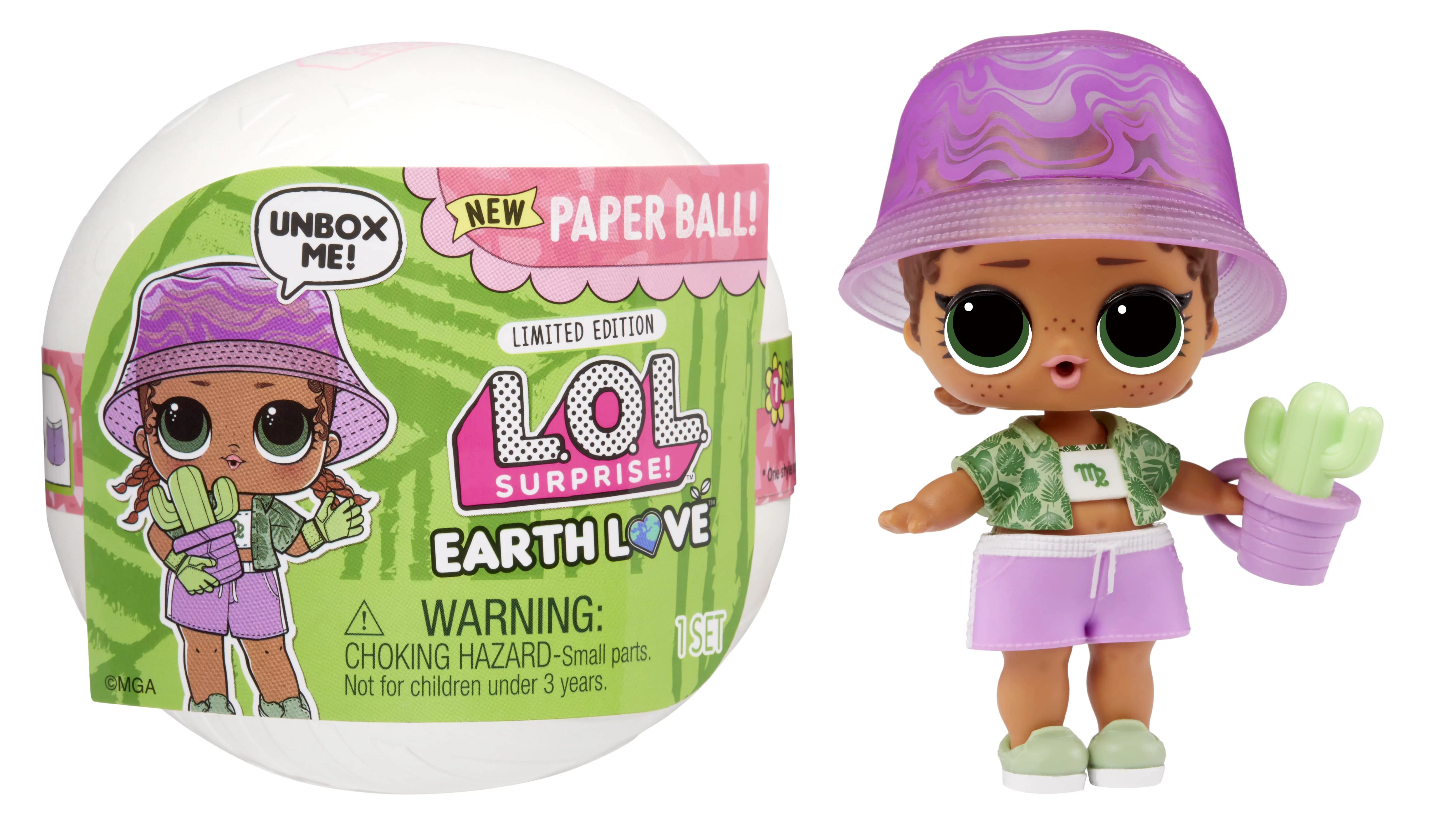 LOL Surprise Earth Love Earthy BB Doll with 7 Surprises, Earth Day Doll, Accessories, Limited Edition Doll, Collectible Doll, Paper Packaging