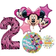 Minnie Mouse Party Supplies 2nd Birthday Happy Helper Sing A Tune Balloon Bouquet Decorations