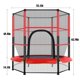 image 7 of Howstar 55In Kids Trampoline With Enclosure Net Jumping Mat And Spring Cover Padding