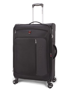 SwissTech Urban Trek 28" Check Soft Side Luggage, Black (Walmart Exclusive)