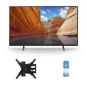 Sony KD43X80J 43" 4K High Dynamic Range Smart TV with a Walts TV Medium Full Motion Mount for 32"-65" Compatible TV's and Walts HDTV Screen Cleaner Kit (2021)
