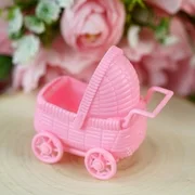 BalsaCircle 12 pcs Plastic Carriage Baby Shower - DIY Favors Party Decorations Crafts Supplies