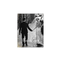 Gartner Studios Personalized Grand Affair Foil Wedding Thank You Cards - Pack of 20 - 4.25"x5.5" - Envelopes Included