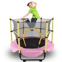 SUNYUAN 5 FT Kids Trampoline with Enclosure Net Jumping Mat and Spring Cover Padding, Outdoor Trampoline Toy, Backyard Trampoline, Gift for Kids, Teens