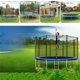 image 9 of JCXAGR 12 FT Kids Trampoline With Enclosure Net Jumping Mat And Spring Cover Padding