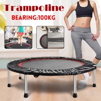 40'' Bearing 220lbs Folding Fitness Rebounder Trampoline Adults and Kids Jump Elastic Exercise, Breathable Waterproof