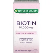 Nature's Bounty Biotin 10,000mcg, 90 Softgels
