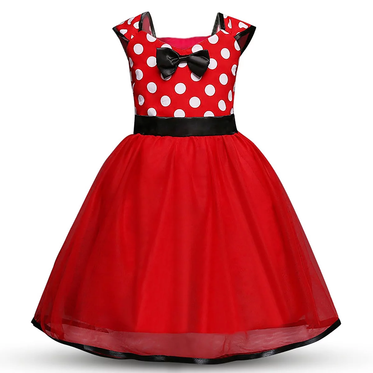 Kawell Minnie Mouse Polka Dots Princess Pageant Girl's Fancy-Dress Costume, 3T-4T