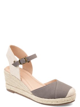 Brinley Co. Comfort Womens Espadrille Ankle-strap Wedge