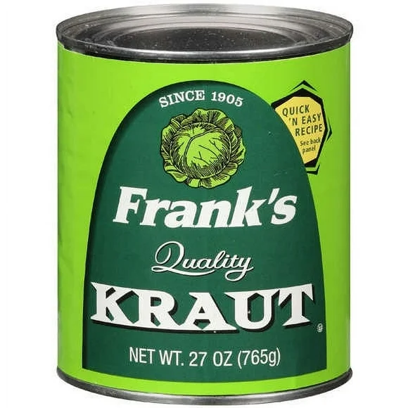 Frank's Quality Shredded Sauerkraut, 27 oz, Can