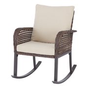 Mainstays Tuscany Ridge Outdoor Dining Height Rocking Chair, Tan