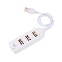 Suzicca 4-Ports USB Hub 1-Meter Portable USB 2.0/1.1 Splitter Supports Charging 480Mbps High Speed Data Transfer Rate for PC Laptop Computer