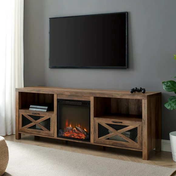 Manor Park Fireplace TV Stand for TVs up to 80", Reclaimed Barn wood