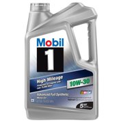 (3 Pack) Mobil 1 10W-30 High Mileage Full Synthetic Motor Oil, 5 qt.