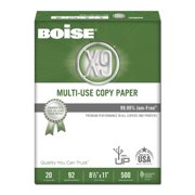 Boise X-9 Multi-Use Copy Paper, 92 Bright, 20lb, 8.5 x 11, White, 500 Sheets/Ream, 5 Reams/Carton -CASOX9001JR