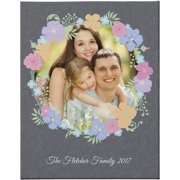 Personalized Floral Photo Canvas, Available in 3 Sizes