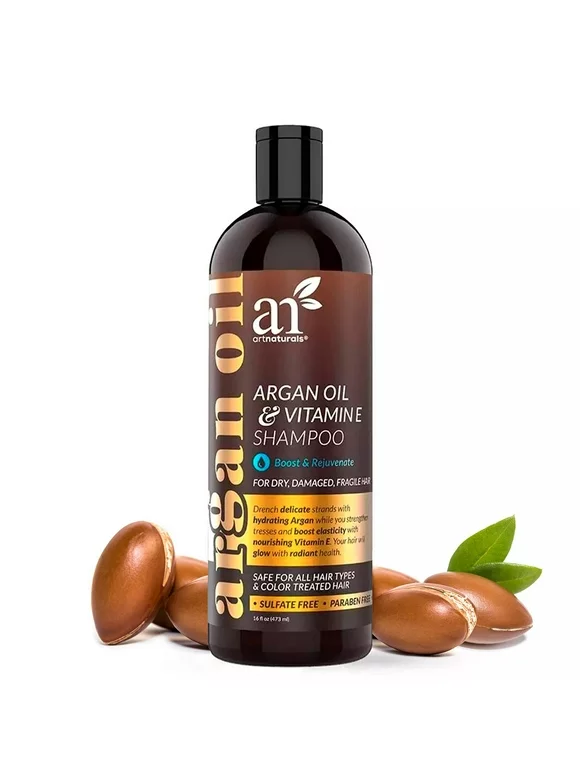 artnaturals Argan Hair Growth Shampoo - (16 Fl Oz / 473ml) - Treatment for Hair Loss, Thinning & Regrowth - Men & Women - Infused with Biotin, Argan Oil, Keratin, Caffeine