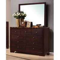 Simple Relax 9-Drawer Wood Dresser in Cappuccino Finish
