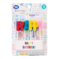Great Value Celebration Candles, Happy Birthday, 13 Count