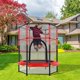 image 0 of Howstar 55In Kids Trampoline With Enclosure Net Jumping Mat And Spring Cover Padding