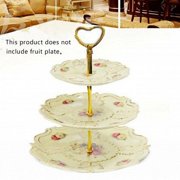 SHIYAO 3 Tier Cake Serving Stand Tray To Display Cakes, Cupcakes, Cookies, Tapas, Buffets, Perfect For Party Wedding Food Displays, Stainless Steel