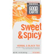 (3 Boxes) Good Earth Herbal & Black Tea, Sweet & Spicy, Tea Bags, 18 Ct