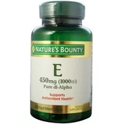 Nature's Bounty Vitamin E 1000 IU Softgels Pure DL-Alpha 60 Soft Gels