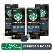 Starbucks Espresso Roast, Nespresso Original Capsules, 40 Count (4 Boxes of 10 Pods)