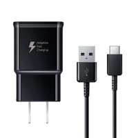 Adaptive Fast Charger Compatible with Samsung Galaxy S10 S9 S9 Plus Note 9 S8 Active S8+ Note 8 Tab S3 Plus Cell Phones [Wall Charger + Type-C USB Cable] - New